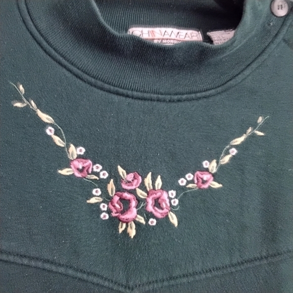 Chinawear Crew Neck Embroidered Sweat Shirt Size L - Picture 2 of 4